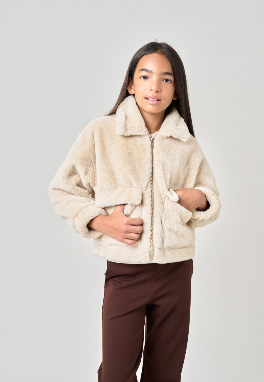 RUSALKA Jacket Beige girls-1