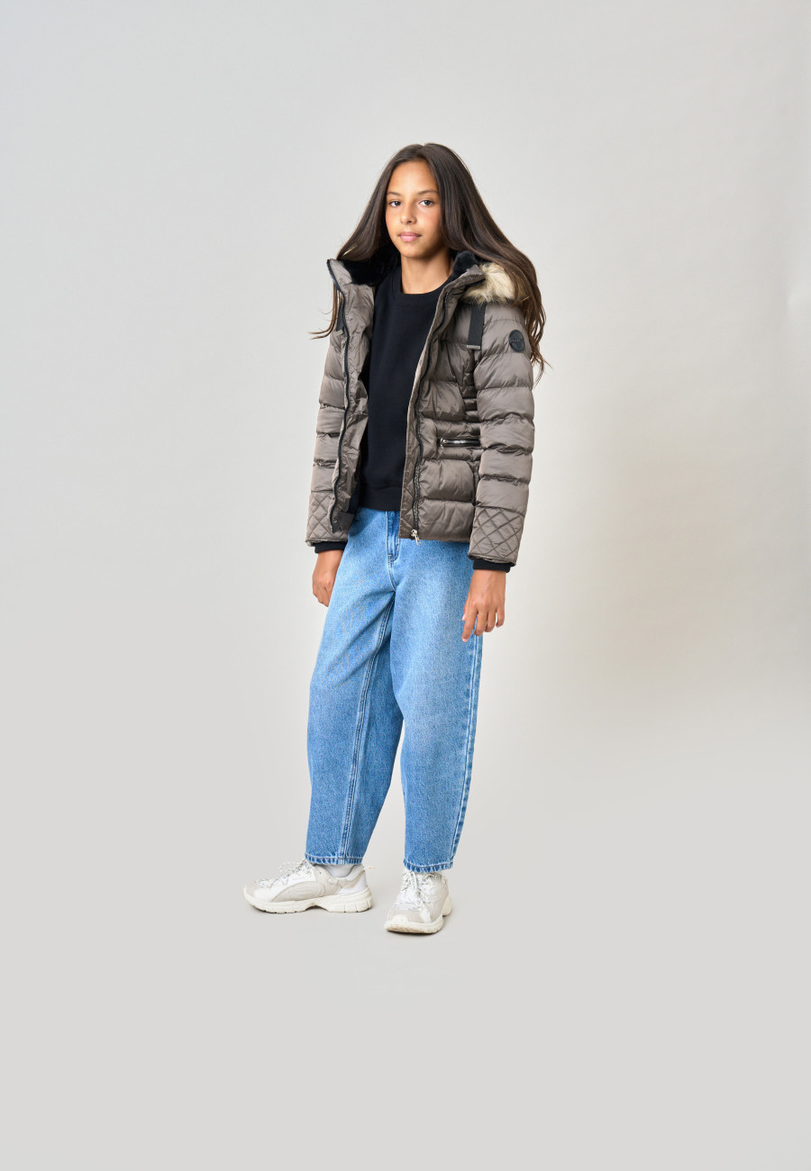 Doudoune GINNIE Taupe fille-2