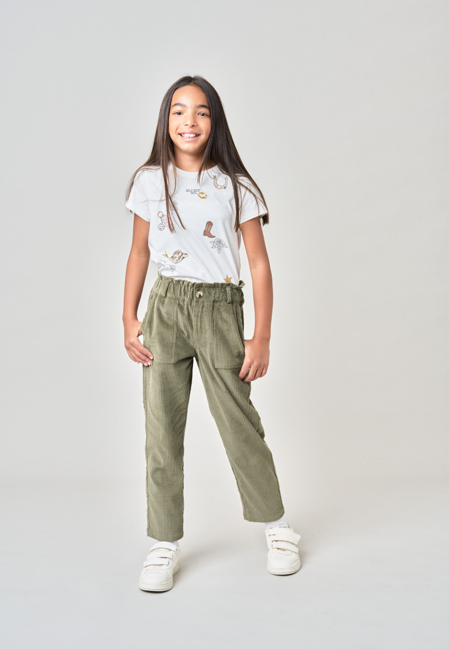 WENDELI Trousers Dark Khaki girls-1