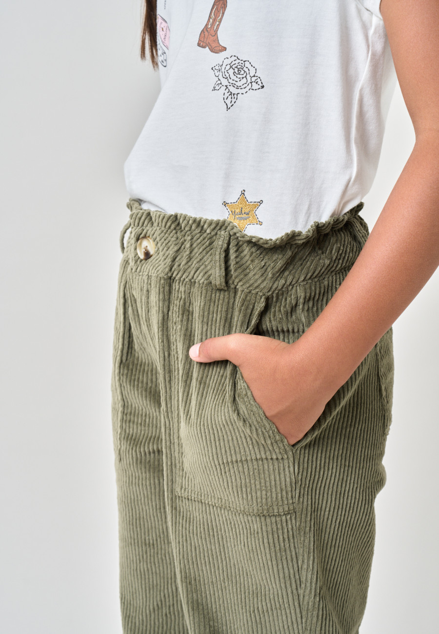 WENDELI Trousers Dark Khaki girls-3