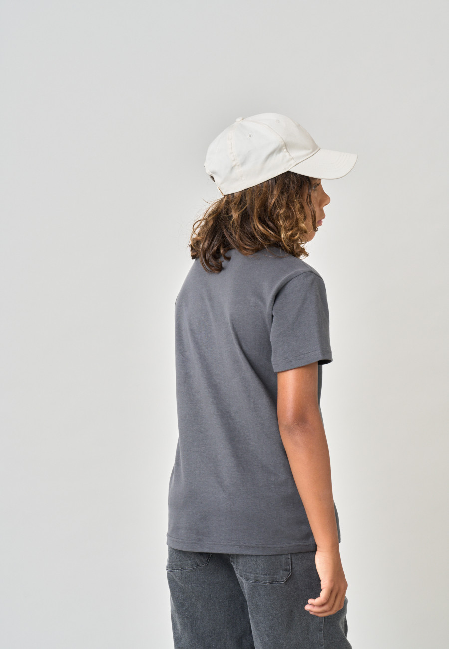 DOBBY T-shirt Noir charbon boys-4