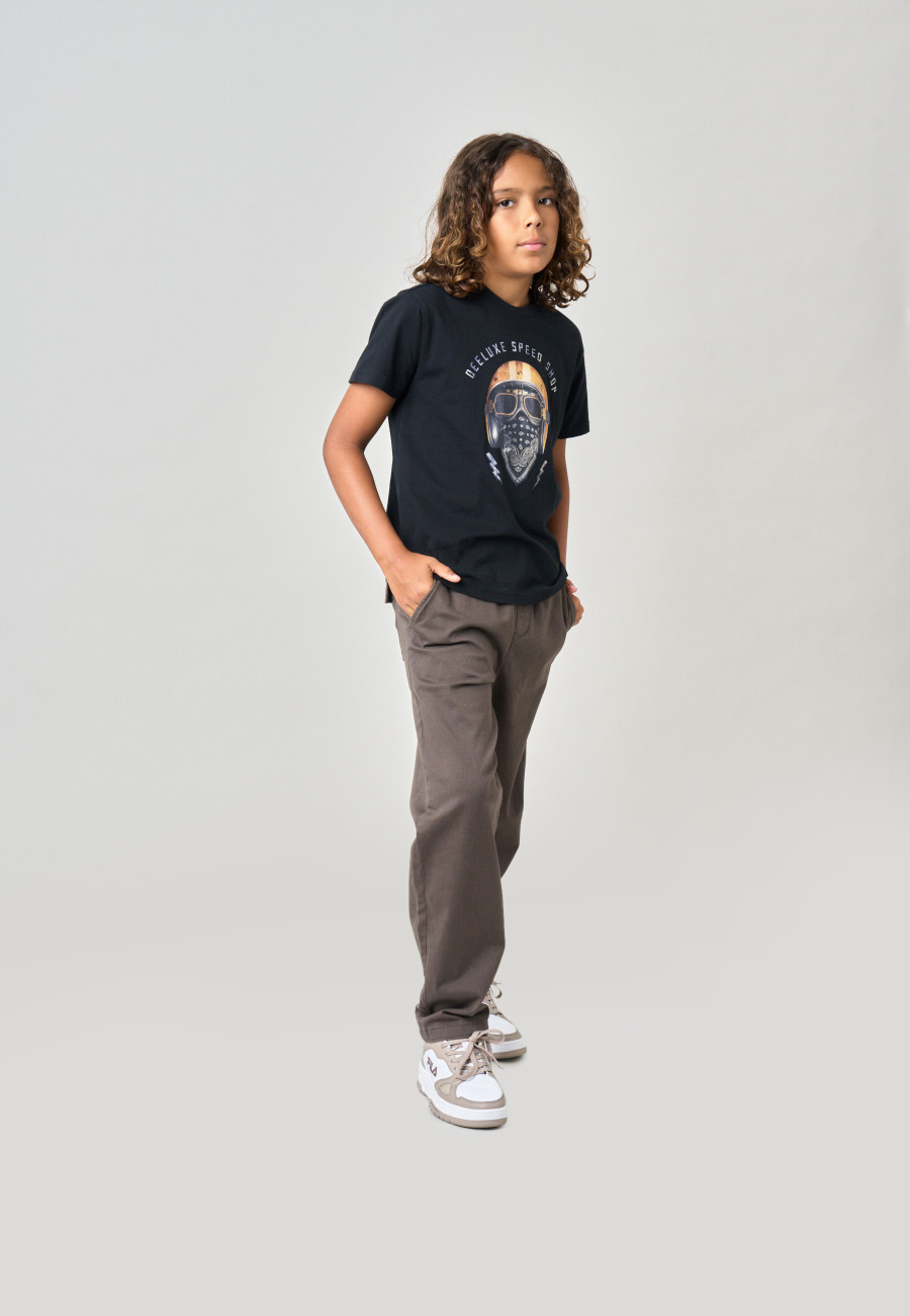 T-shirt HELMUP Black garçon-2