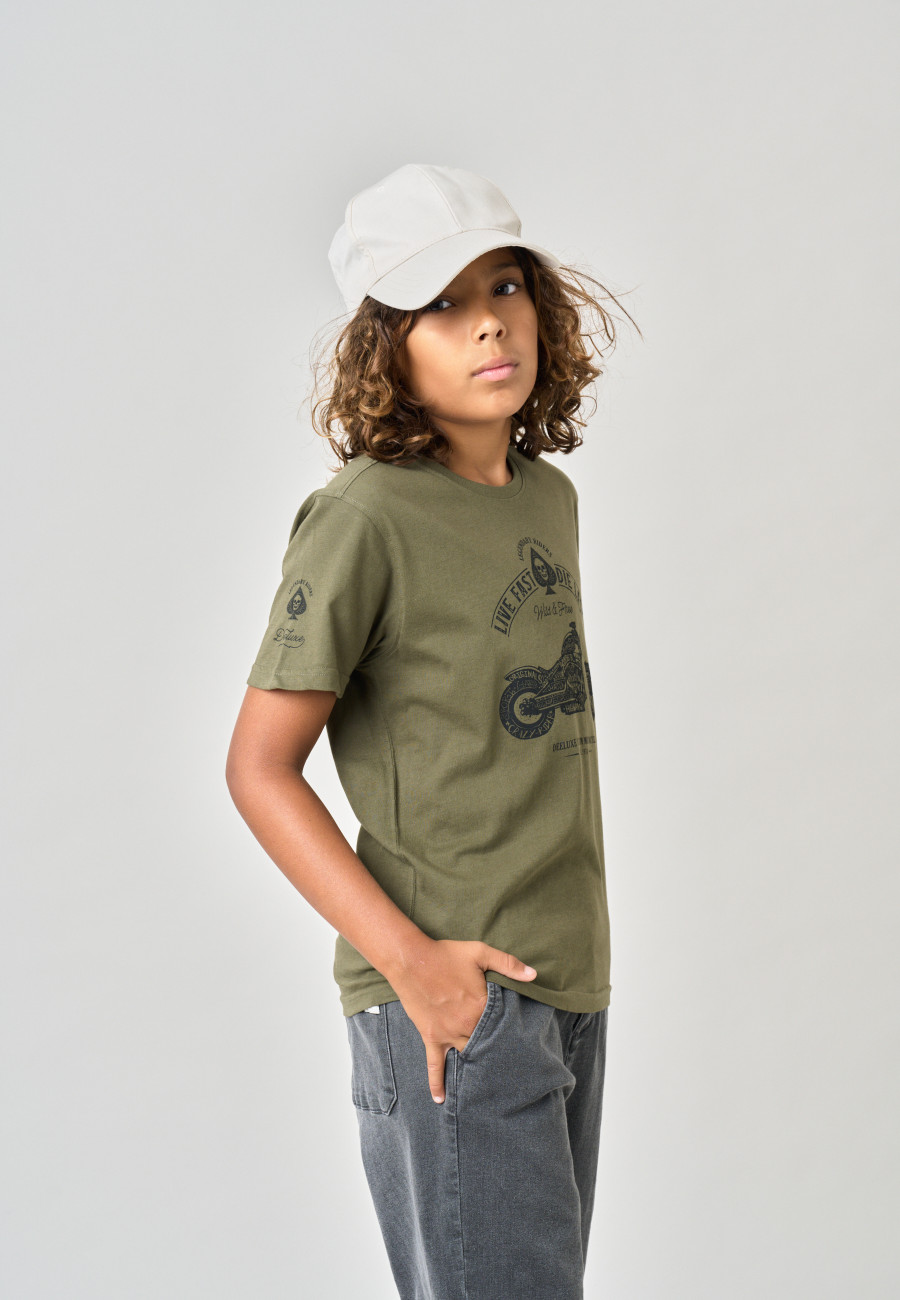 T-shirt PARK Khaki garçon-1