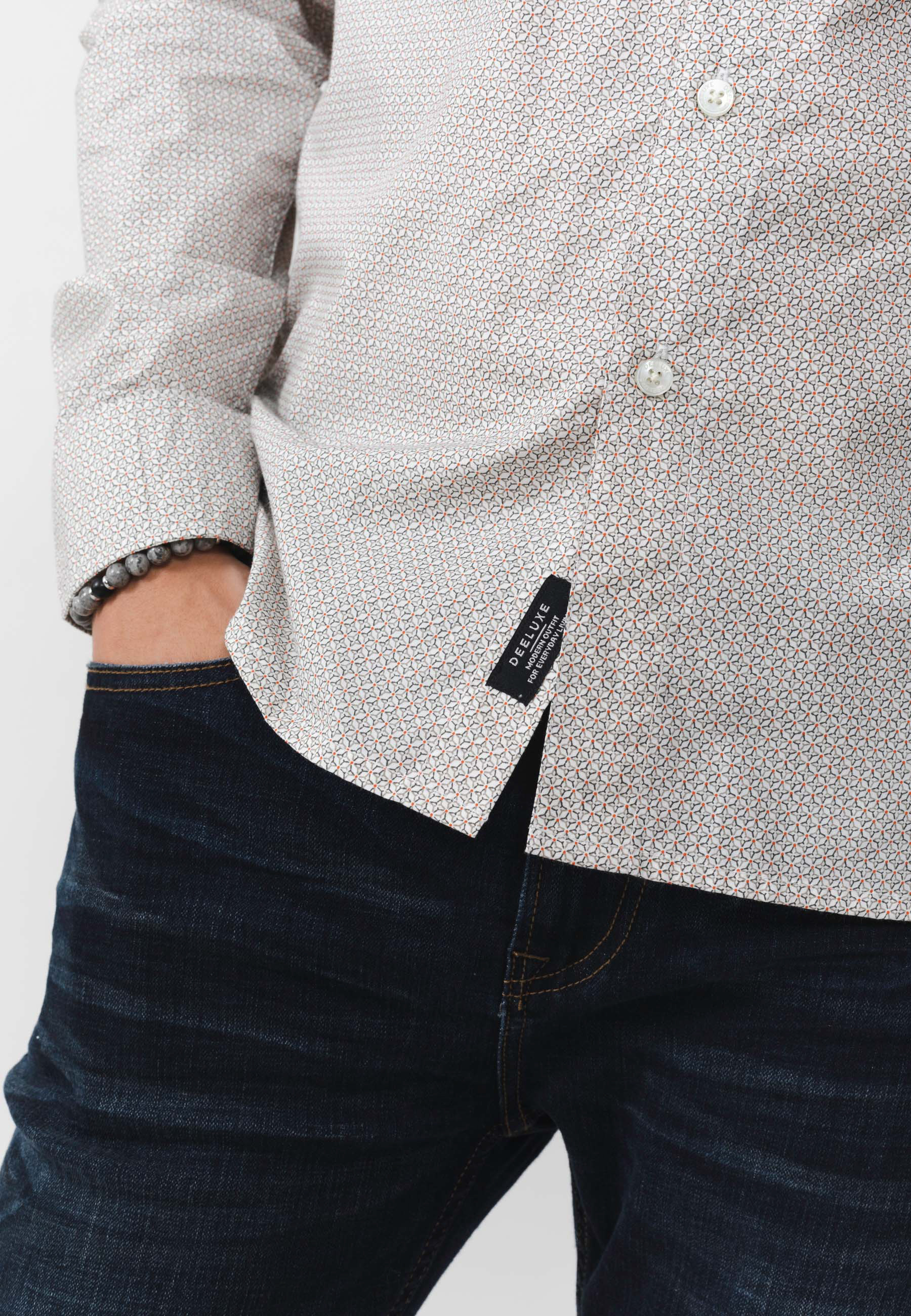 Chemise imprim e motifs et manches longues