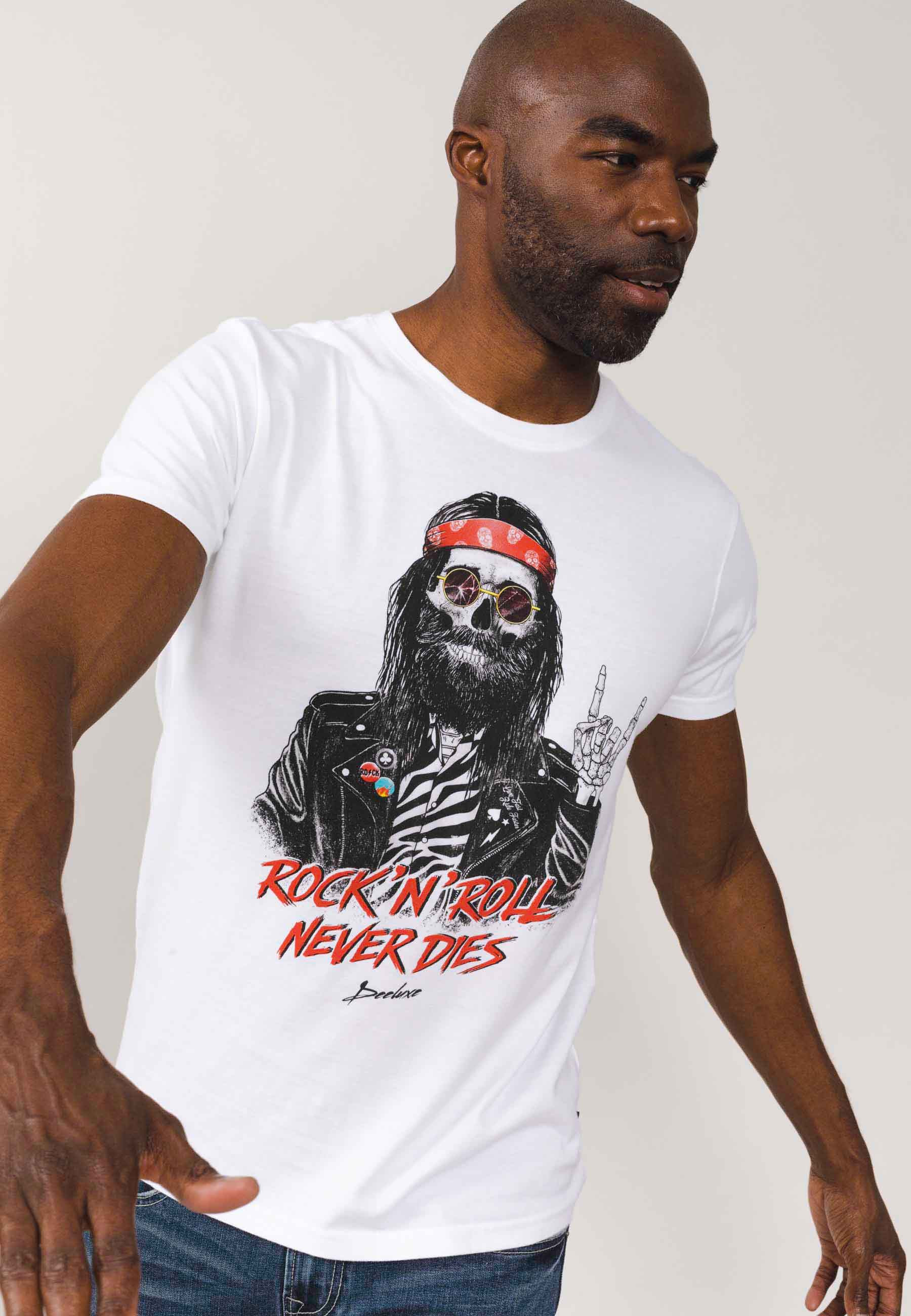 Le t-shirt tête de mort fashion 1486 noir chez MonsieurMode