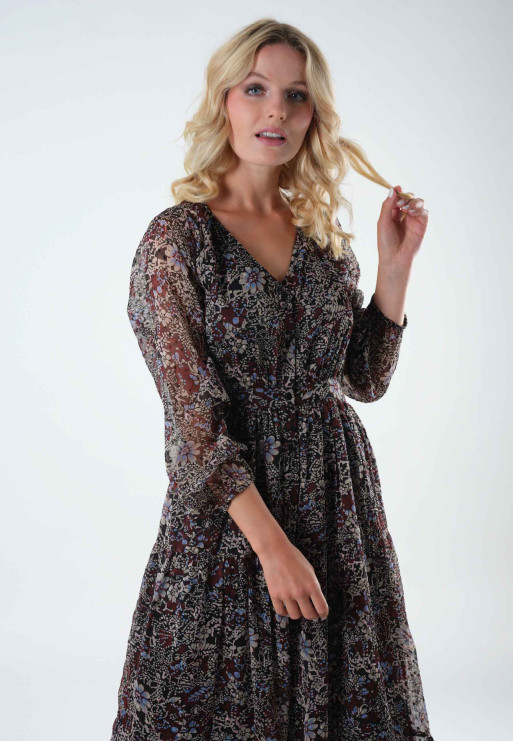 Yanna floral long sleeve dress clearance